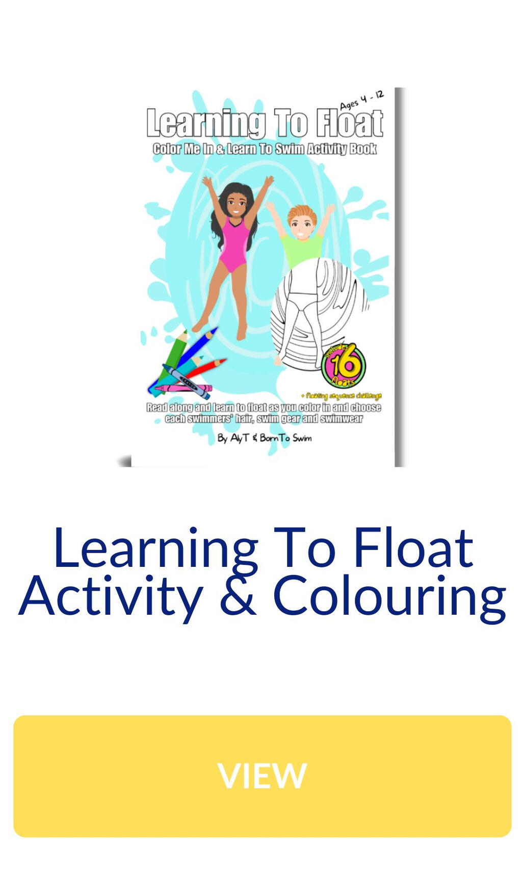Teaching floating to swimmers Float activities for swimmers